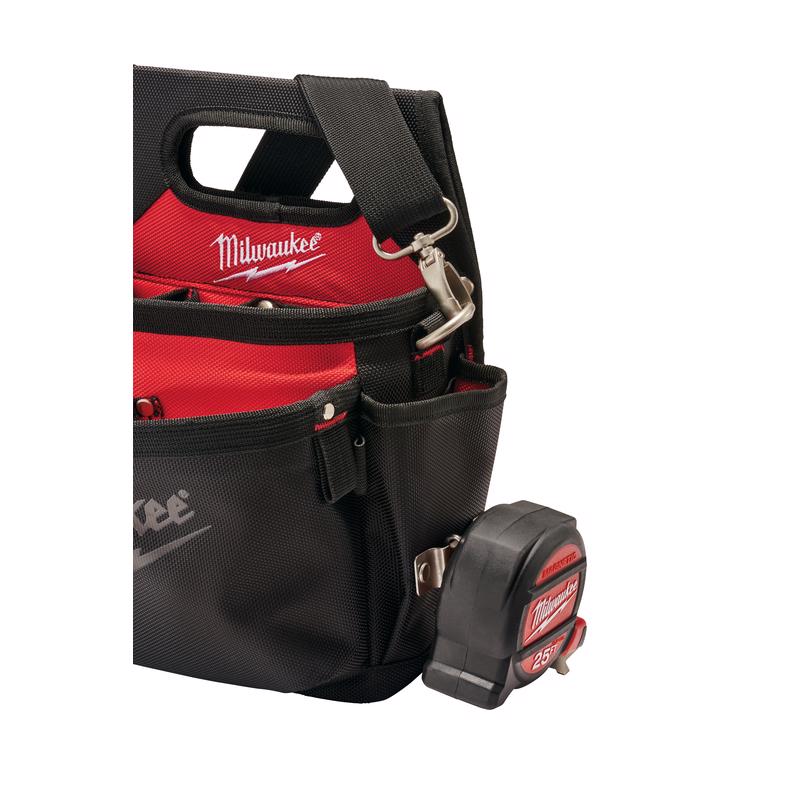 Milwaukee Ballistic Nylon Electrician's Pouch 15 pocket Black/Red