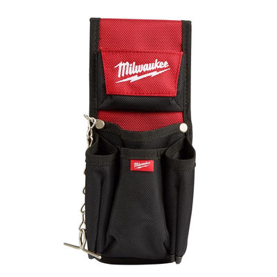 Milwaukee Ballistic Nylon Compact Utility Pouch 7 pocket Black/Red