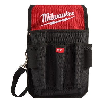 Milwaukee 6.7 in. W X 10.75 in. H Ballistic Nylon Utility Pouch 9 pocket Black/Red