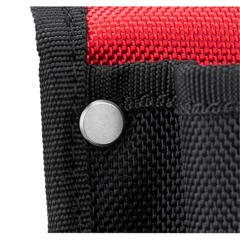 Milwaukee 6.7 in. W X 10.75 in. H Ballistic Nylon Utility Pouch 9 pocket Black/Red