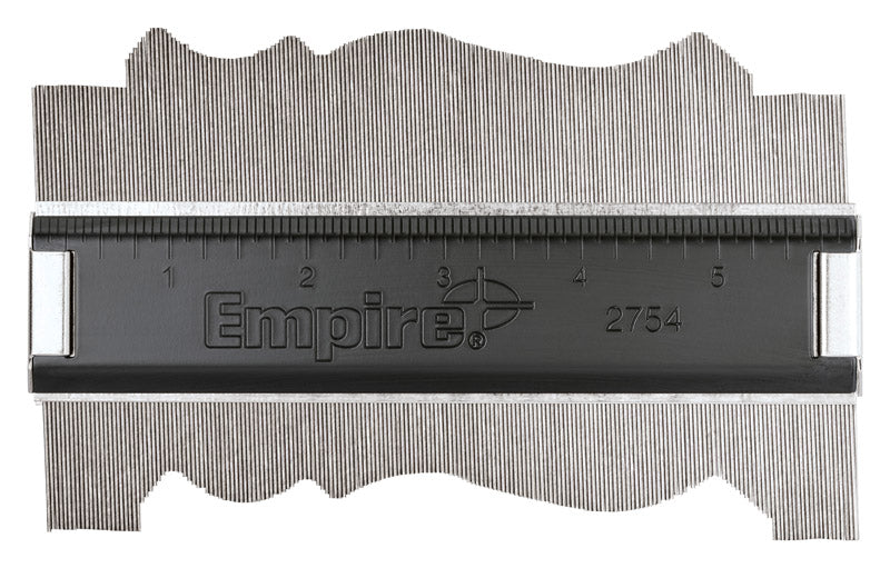 Empire 6-1/8 in. L X 3-1/4 in. W Contour Gauge 1.88 in. Black
