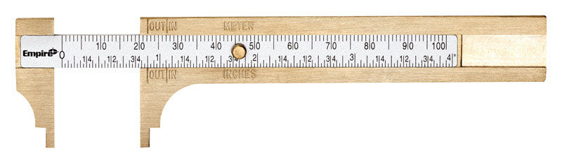 Empire 4-7/8 in. L X 11/16 in. W Pocket Caliper 4 in. White