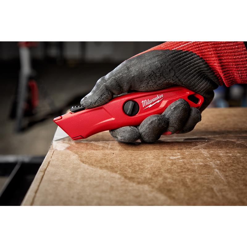Milwaukee 5-3/4 in. Self-Retracting Safety Knife Red