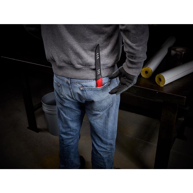 Milwaukee 12 in. Fixed Blade Smooth Insulation Knife Red