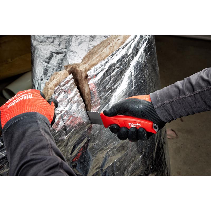 Milwaukee 9-1/2 in. Fixed Blade Knife Red