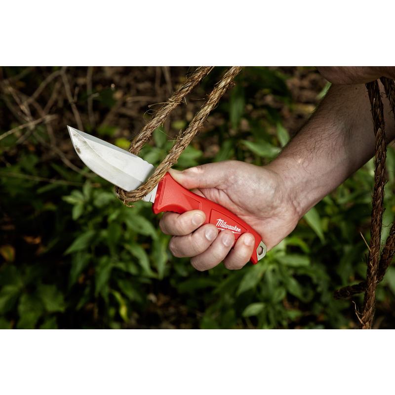 Milwaukee 9-1/2 in. Fixed Blade Knife Red