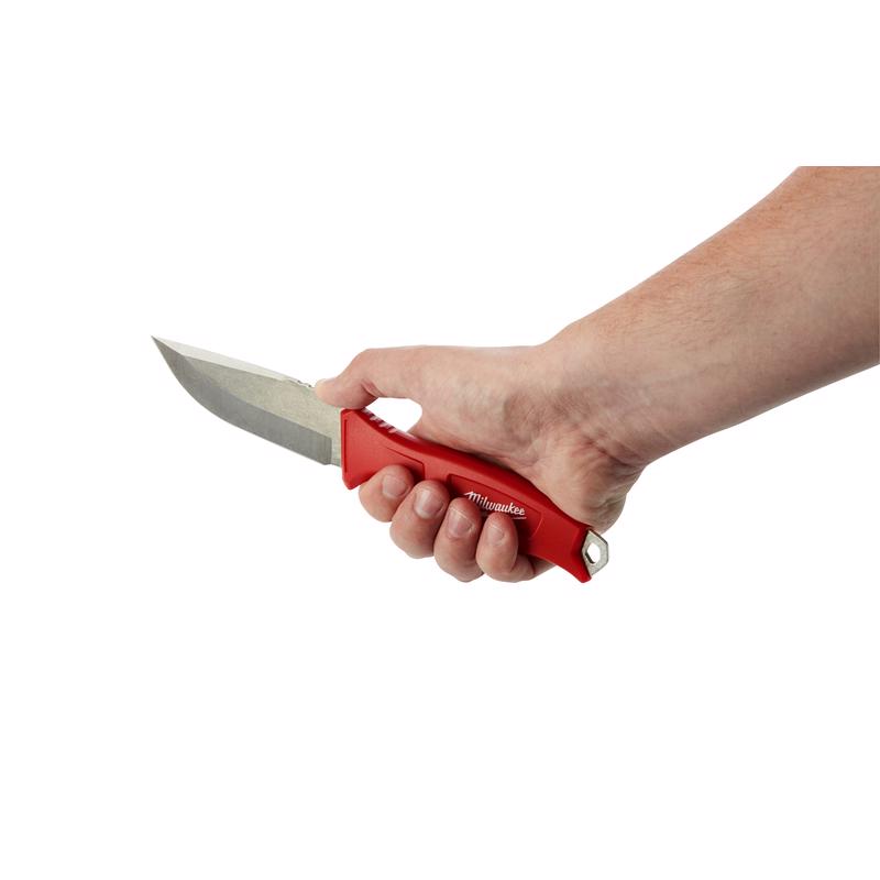 Milwaukee 9-1/2 in. Fixed Blade Knife Red