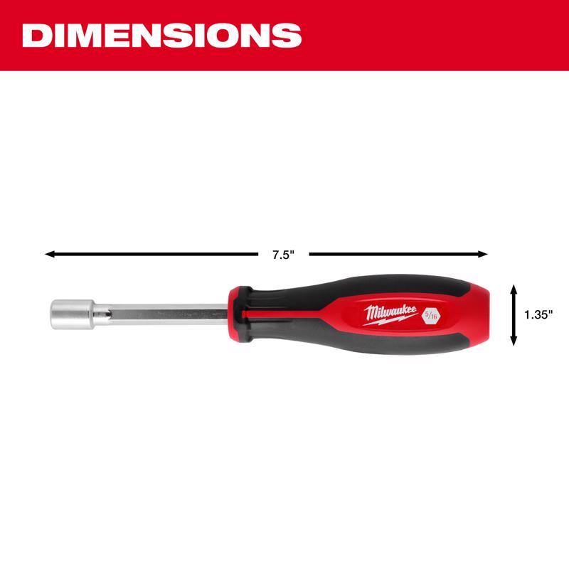 Milwaukee Assorted in. SAE Hollow Shaft Nut Driver Set 7 in. L 7 pc