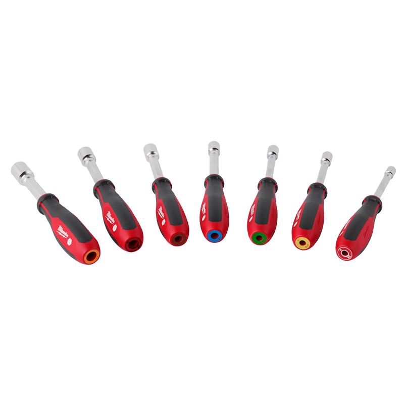 Milwaukee Assorted in. SAE Hollow Shaft Nut Driver Set 7 in. L 7 pc