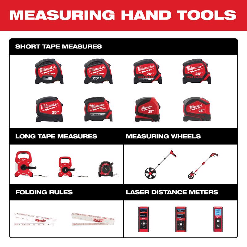 Milwaukee 78 in. L X 1-3/8 in. W Plastic Folding Rule SAE