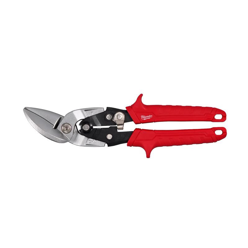 Milwaukee 10 in. Forged Alloy Steel Left Serrated Offset Aviation Snips 22 Ga.
