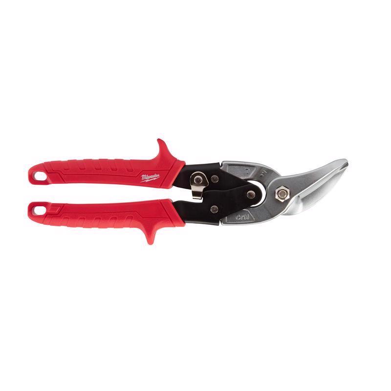 Milwaukee 10 in. Forged Alloy Steel Left Serrated Offset Aviation Snips 22 Ga.