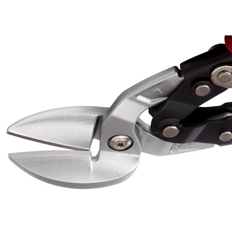 Milwaukee 10 in. Forged Alloy Steel Left Serrated Offset Aviation Snips 22 Ga.