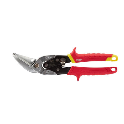Milwaukee 10 in. Forged Alloy Steel Straight Serrated Offset Aviation Snips 22 Ga.