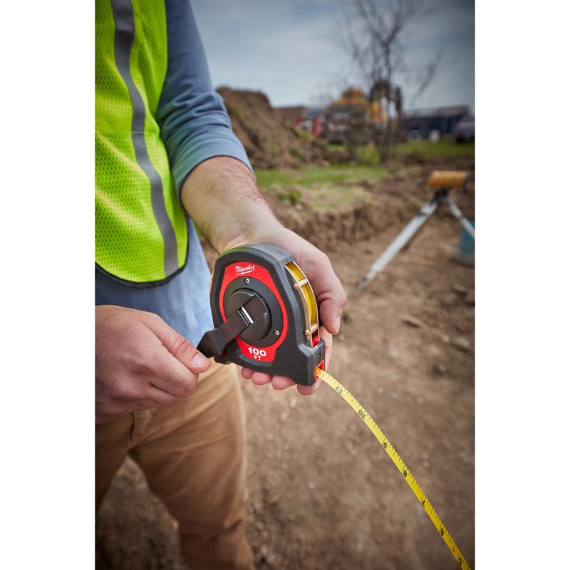 Milwaukee 100 ft. L X 1.5 in. W Closed Reel Long Tape Measure