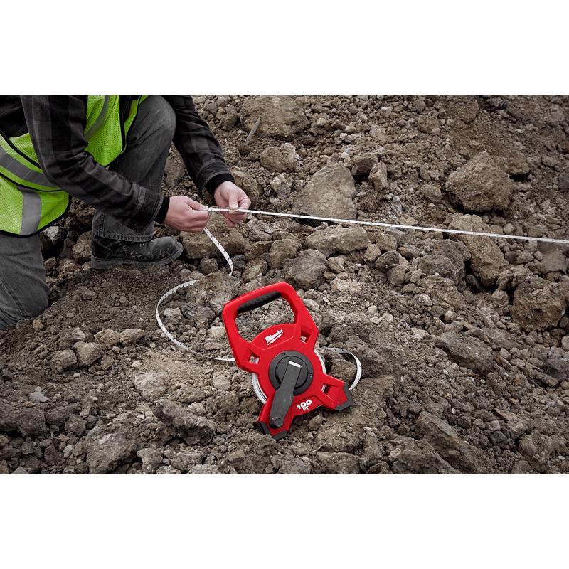 Milwaukee 100 ft. L X 1.75 in. W Open Reel Long Tape Measure