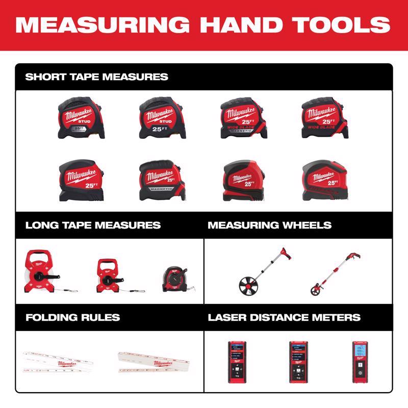 Milwaukee 4 in. L X 1-1/2 in. W Laser Distance Meter 65 ft. Black/Red