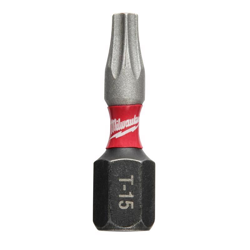 Milwaukee Shockwave Torx T15 X 1 in. L Impact Insert Bit Steel 2 pc