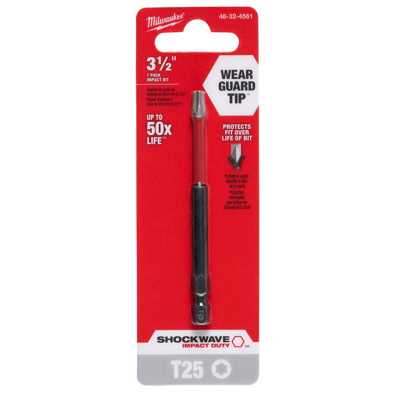 Milwaukee Shockwave Torx T25 X 3-1/2 in. L Impact Power Bit Steel