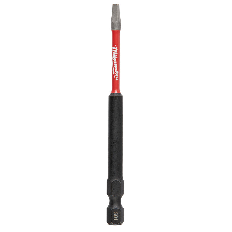 Milwaukee Shockwave Square Recess #1 X 3-1/2 in. L Impact Power Bit Steel