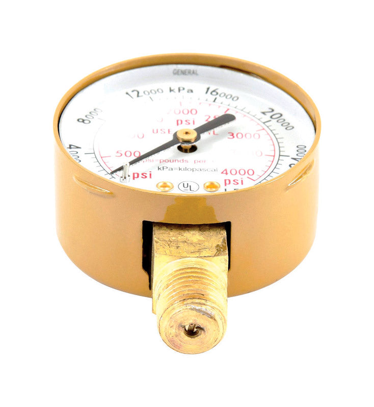 Forney 5.75 in. L X 3.88 in. W Oxygen Gauge Brass