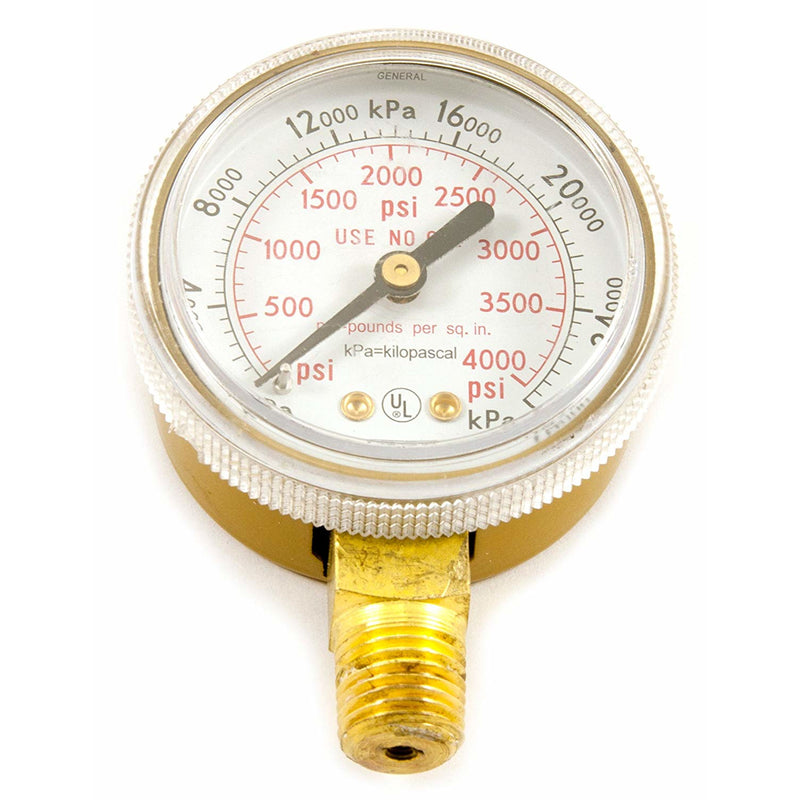Forney 5.75 in. L X 3.88 in. W Oxygen Gauge Brass