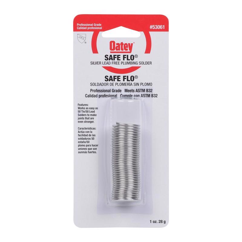 Oatey Safe-Flo 1 oz Lead-Free Plumbing Wire Solder Silver Bearing 50/50