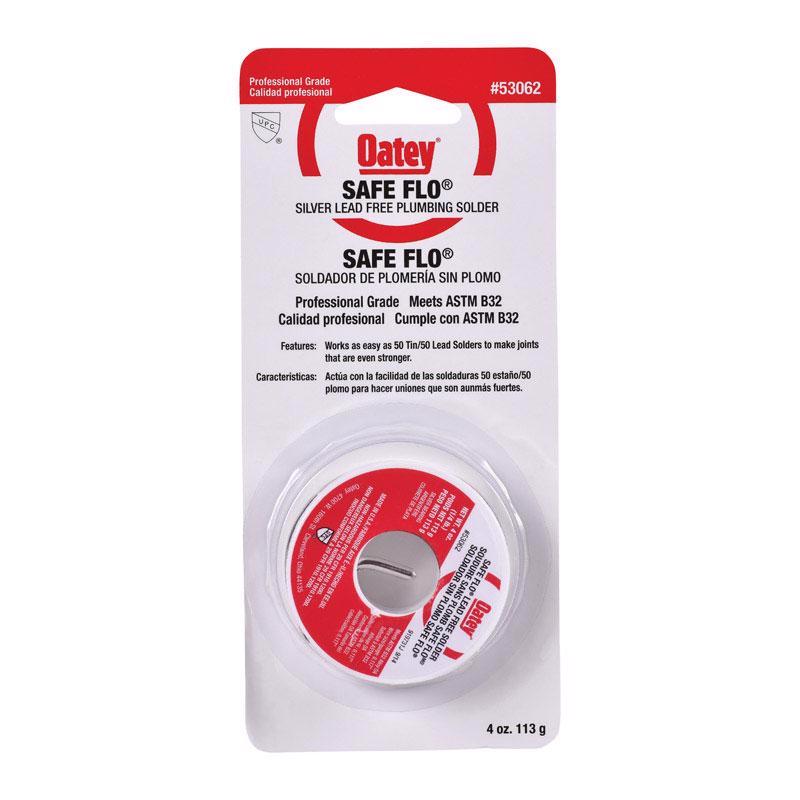 Oatey Safe-Flo 4 oz Lead-Free Plumbing Wire Solder Silver Bearing 50/50