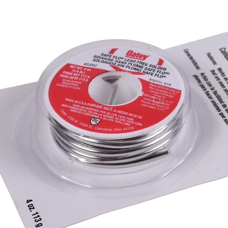 Oatey Safe-Flo 4 oz Lead-Free Plumbing Wire Solder Silver Bearing 50/50