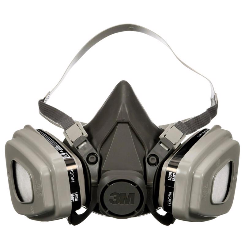 3M P95 Paint Project Half Face Respirator 6000-Series Valved Black L