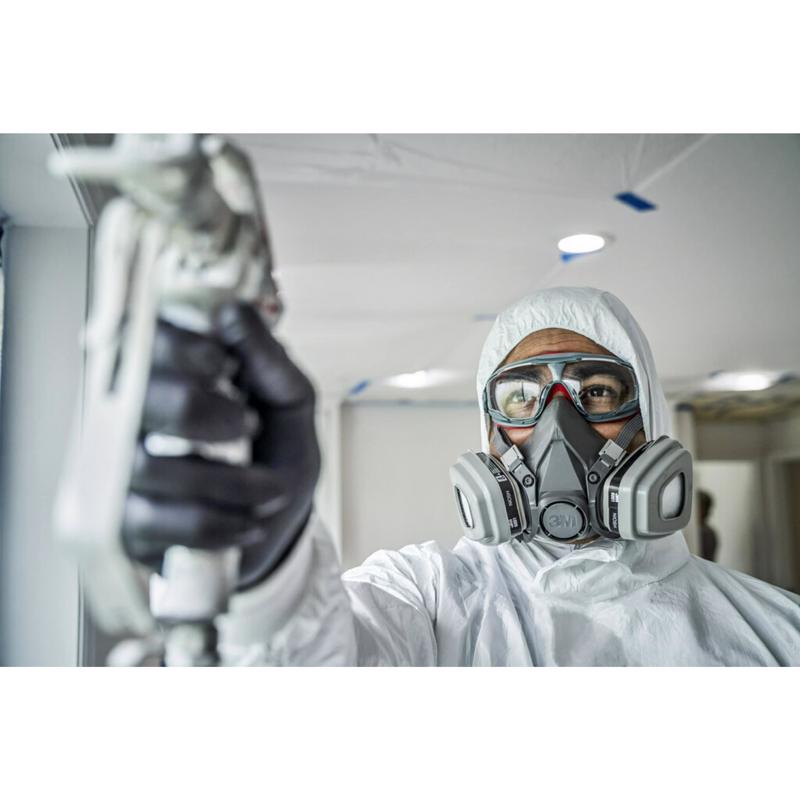 3M P95 Paint Project Half Face Respirator 6000-Series Valved Black L