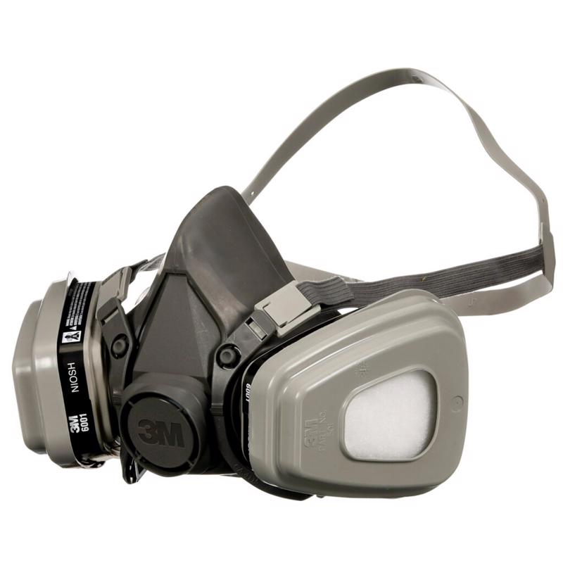 3M P95 Paint Project Half Face Respirator 6000-Series Valved Black L