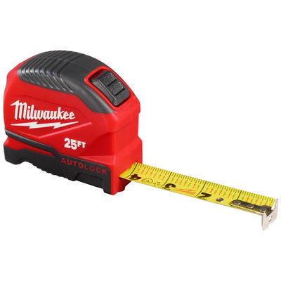 Milwaukee 25 ft. L X 1.88 in. W Compact Auto Lock Tape Measure