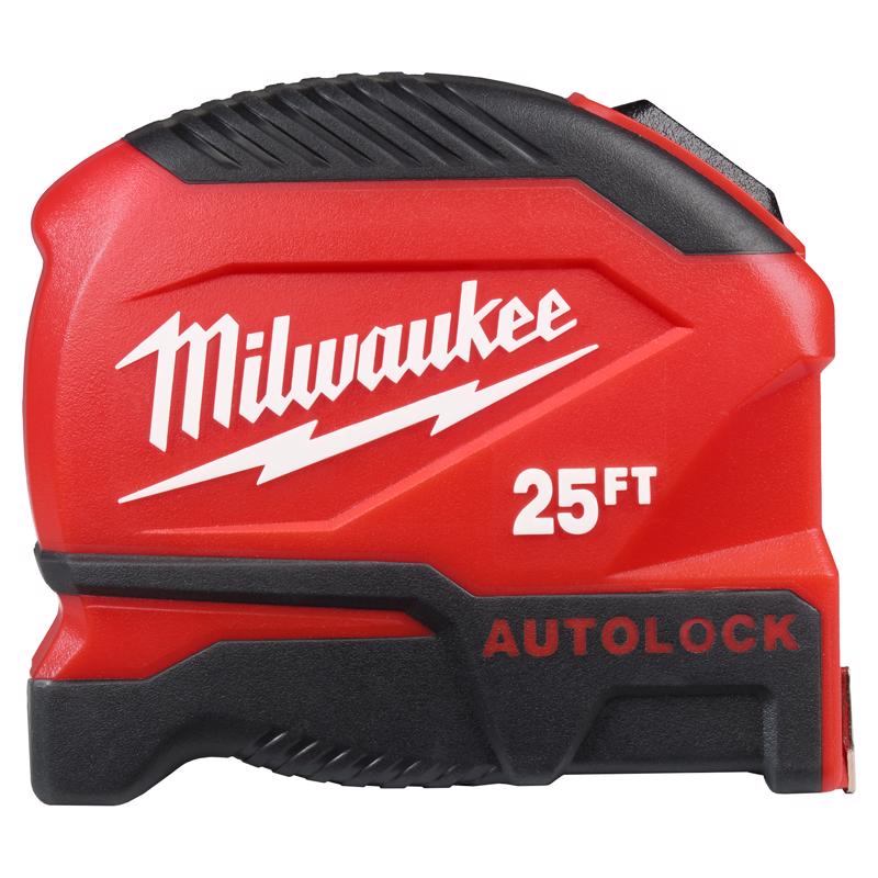 Milwaukee 25 ft. L X 1.88 in. W Compact Auto Lock Tape Measure