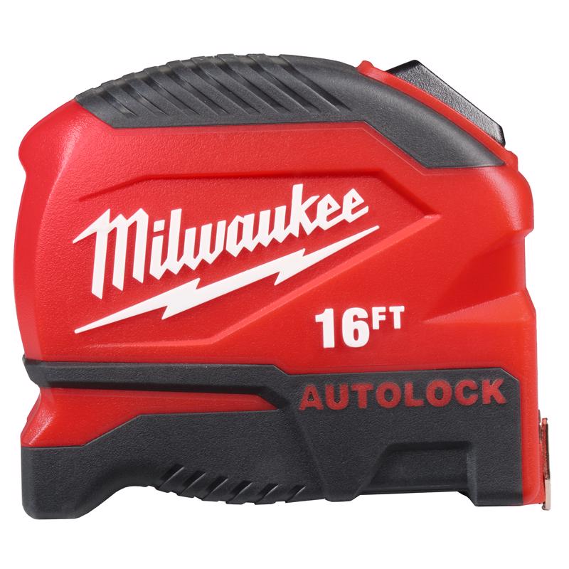 Milwaukee 16 ft. L X 1.88 in. W Compact Auto Lock Tape Measure