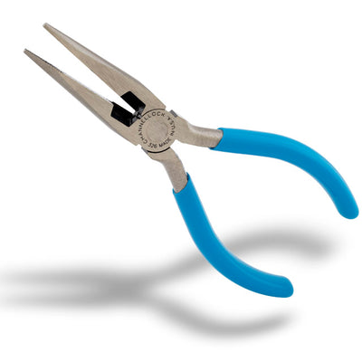Channellock 6 in. Steel with Side Cutter Long Nose Pliers