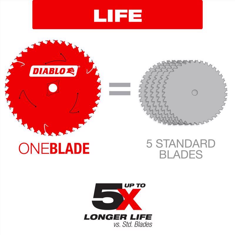 Diablo Steel Demon 7-1/4 in. D X 5/8 in. Cermet Metal Saw Blade 48 teeth