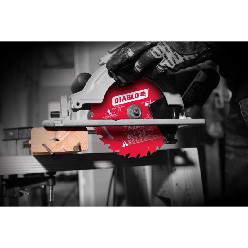 Diablo Tracking Point 6-1/2 in. D X 5/8 in. TiCo Hi-Density Carbide Framing Blade 24 teeth