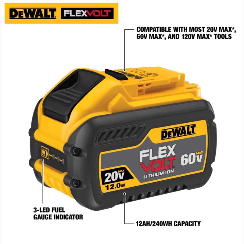 DeWalt 20V-60V MAX FLEXVOLT DCB612 12 Ah Lithium-Ion High Capacity Battery Pack