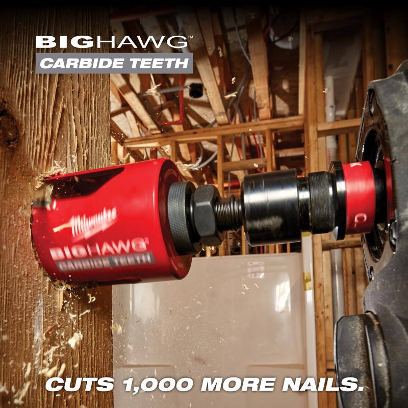 Milwaukee Big Hawg 2-1/8 in. Carbide Tipped 2.44 in. L Hole Saw