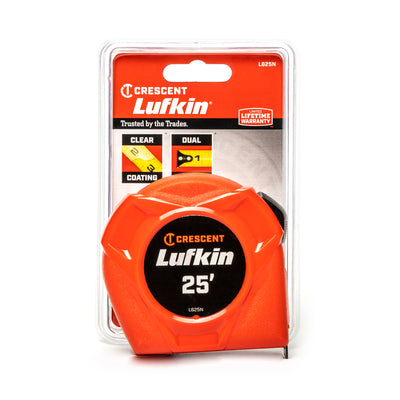 Crescent Lufkin 25 ft. L X 1 in. W Hi-Viz Power Return Tape Measure
