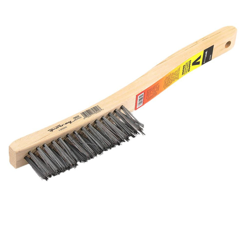 Forney 13.75 in. L X 1.25 in. W V-Groove Scratch Brush Carbon Steel