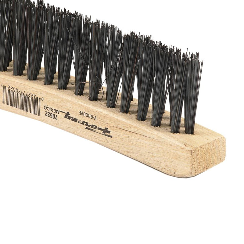 Forney 13.75 in. L X 1.25 in. W V-Groove Scratch Brush Carbon Steel