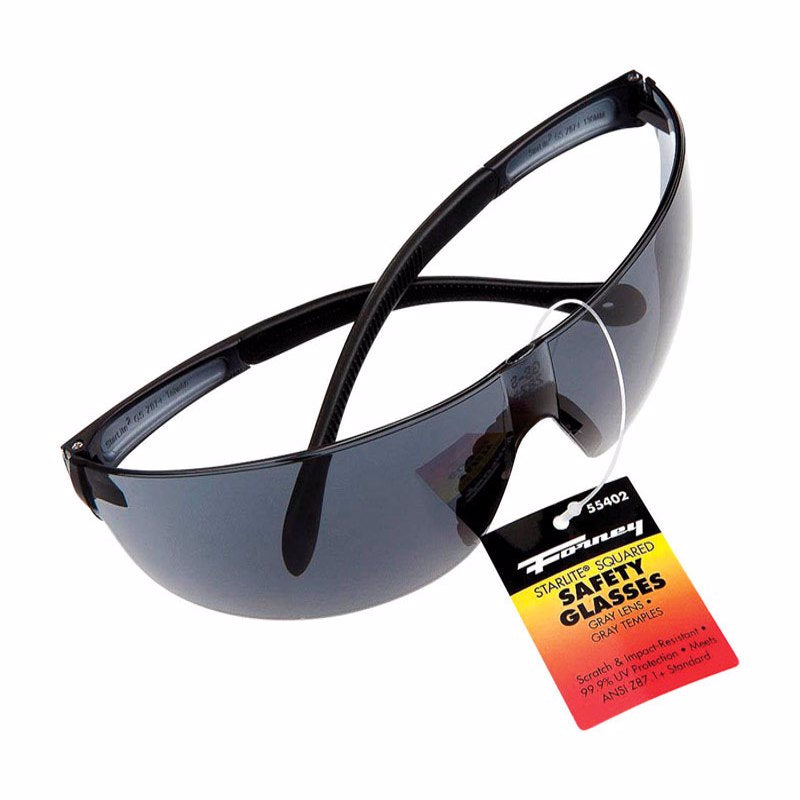 Forney Starlite Squared Impact-Resistant Safety Glasses Gray Lens