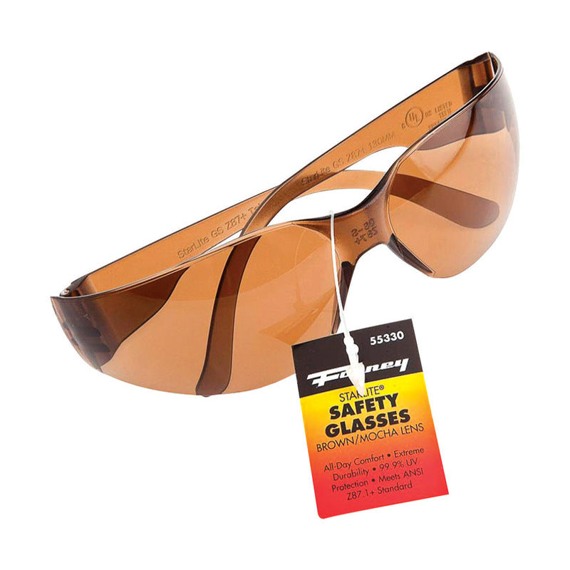 Forney Starlite Compact Safety Glasses Brown Lens