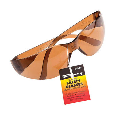 Forney Starlite Compact Safety Glasses Brown Lens