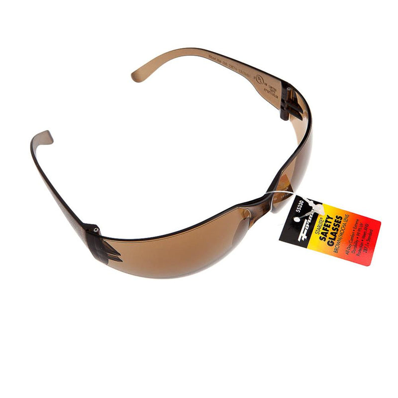 Forney Starlite Compact Safety Glasses Brown Lens