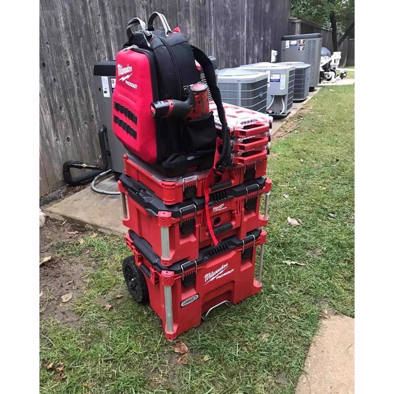 Milwaukee Packout Storage Organizer Impact-Resistant Poly 5 compartments Red