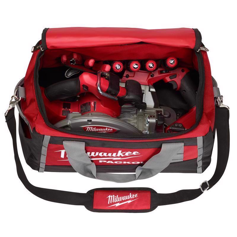 Milwaukee Packout Ballistic Nylon 20" Tool Bag 3 pocket Black/Red