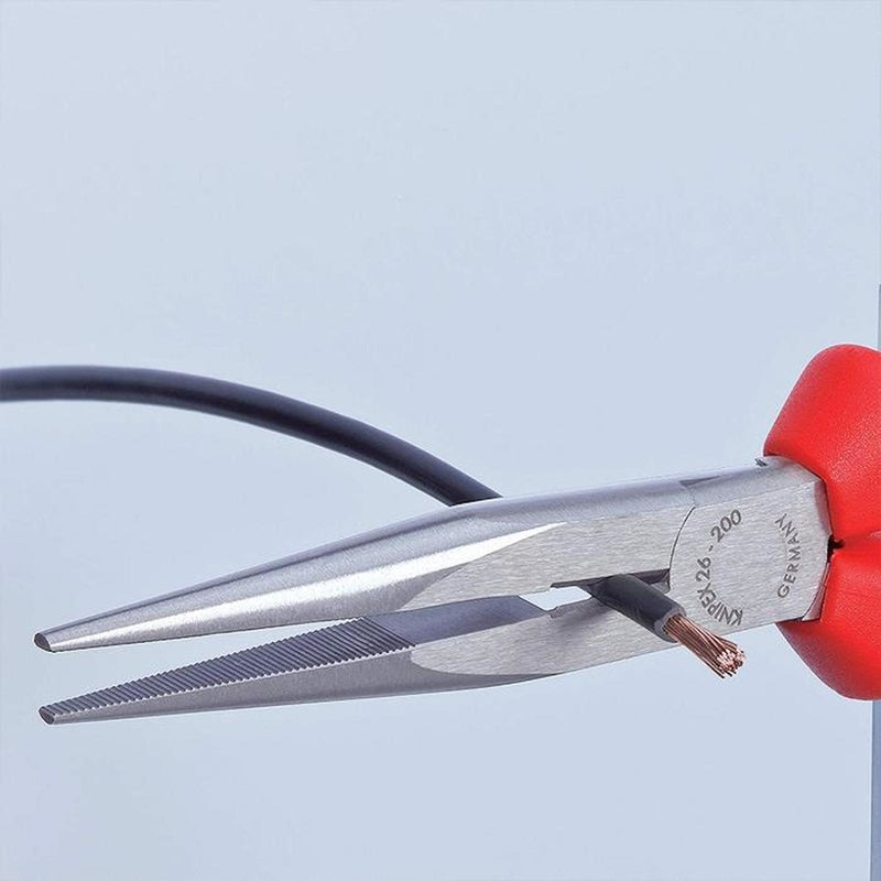 Knipex 8 in. Chrome Vanadium Steel Long Nose Pliers/Cutter